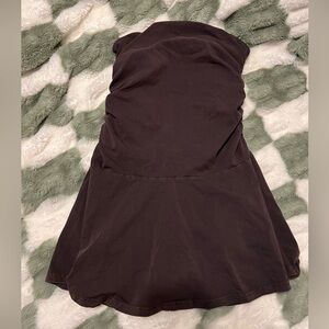 Aerie offline brown strapless dress with shorts